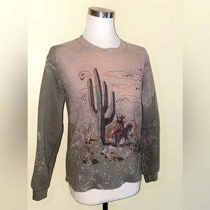 Distressed sweatshirt